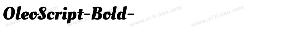 OleoScript-Bold字体转换