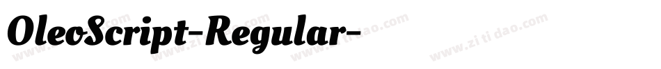 OleoScript-Regular字体转换