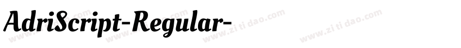 AdriScript-Regular字体转换