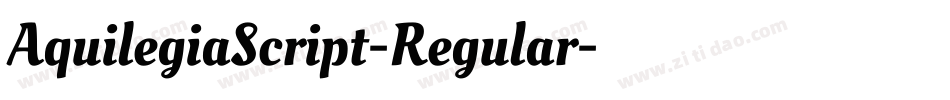 AquilegiaScript-Regular字体转换
