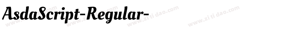 AsdaScript-Regular字体转换