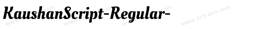 KaushanScript-Regular字体转换 KaushanScript-Regular字体转换