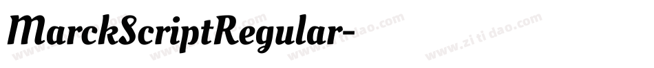 MarckScriptRegular字体转换