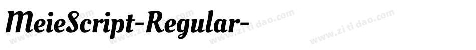 MeieScript-Regular字体转换
