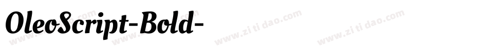 OleoScript-Bold字体转换