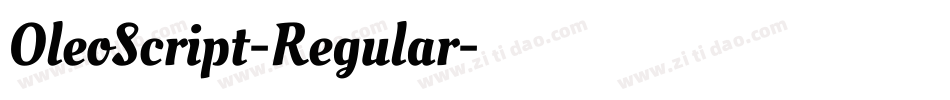OleoScript-Regular字体转换