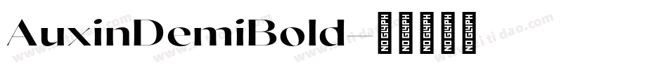 AuxinDemiBold字体转换
