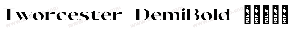 Iworcester-DemiBold字体转换