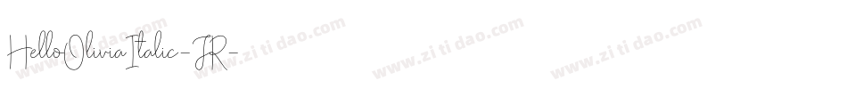 HelloOliviaItalic-JR字体转换