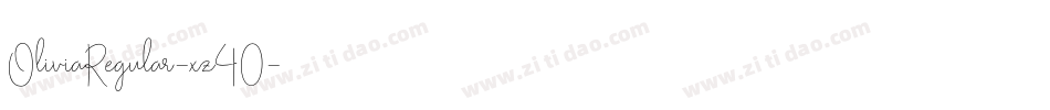 OliviaRegular-xz40字体转换