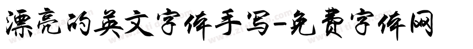 漂亮的英文字体手写字体转换