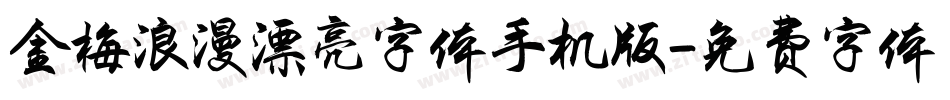 金梅浪漫漂亮字体手机版字体转换