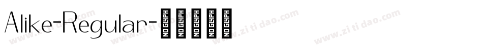 Alike-Regular字体转换