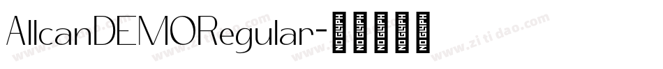 AllcanDEMORegular字体转换