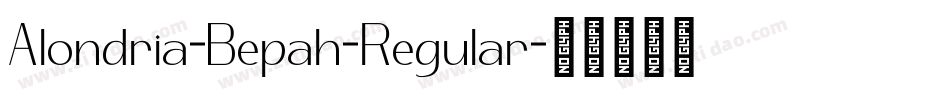 Alondria-Bepah-Regular字体转换