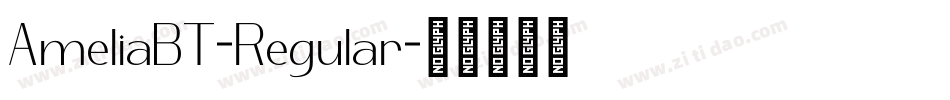 AmeliaBT-Regular字体转换