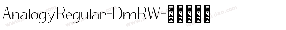 AnalogyRegular-DmRW字体转换
