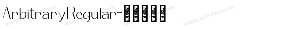 ArbitraryRegular字体转换