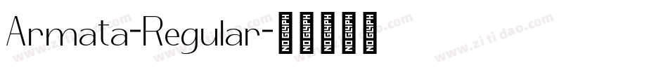 Armata-Regular字体转换