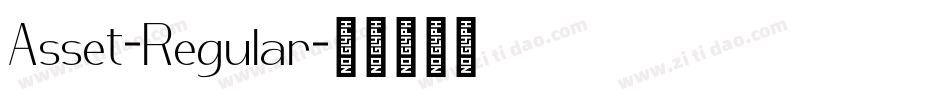 Asset-Regular字体转换 Asset-Regular字体转换