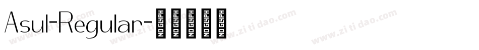 Asul-Regular字体转换