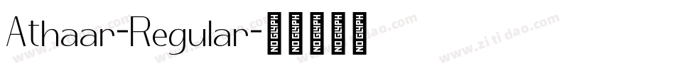 Athaar-Regular字体转换