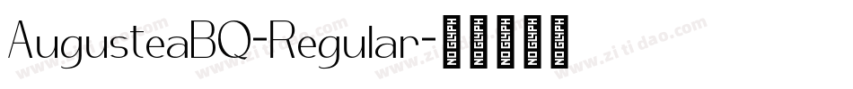 AugusteaBQ-Regular字体转换