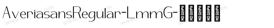 AveriasansRegular-LmmG字体转换