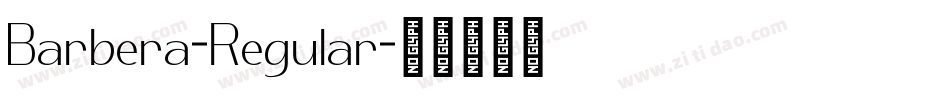 Barbera-Regular字体转换