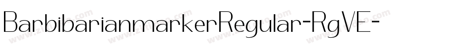 BarbibarianmarkerRegular-RgVE字体转换