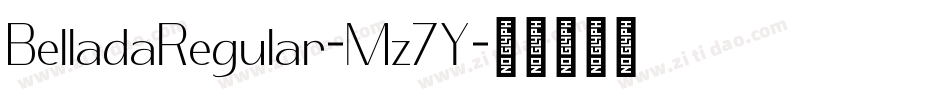 BelladaRegular-Mz7Y字体转换