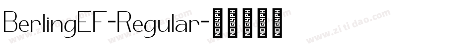 BerlingEF-Regular字体转换