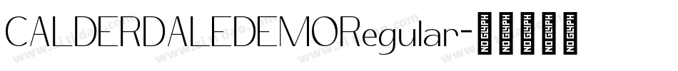 CALDERDALEDEMORegular字体转换