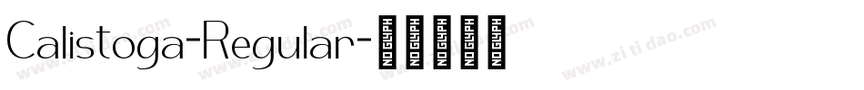 Calistoga-Regular字体转换