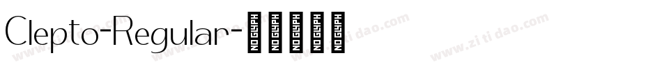 Clepto-Regular字体转换