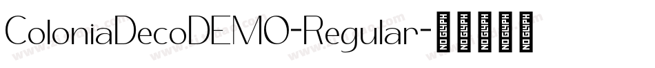 ColoniaDecoDEMO-Regular字体转换