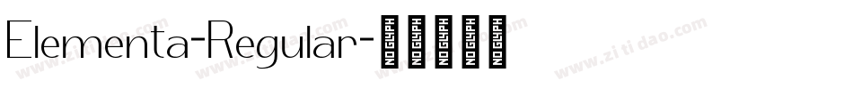 Elementa-Regular字体转换
