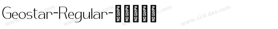 Geostar-Regular字体转换