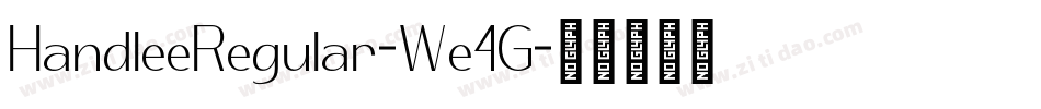 HandleeRegular-We4G字体转换