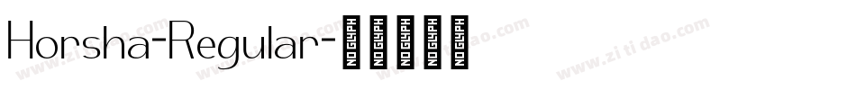 Horsha-Regular字体转换