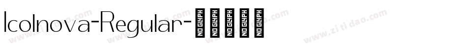 Icolnova-Regular字体转换