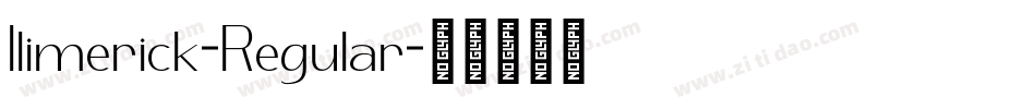 Ilimerick-Regular字体转换