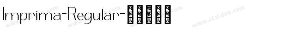 Imprima-Regular字体转换