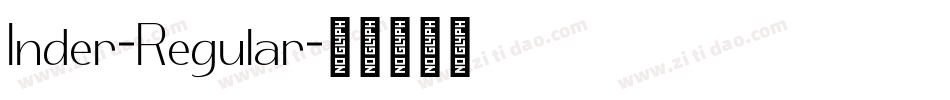 Inder-Regular字体转换