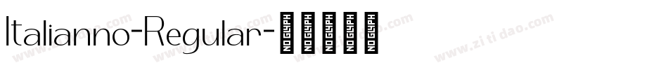 Italianno-Regular字体转换