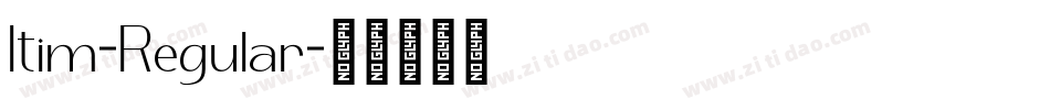 Itim-Regular字体转换