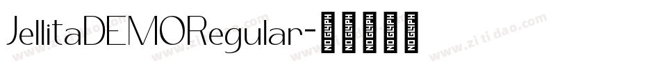 JellitaDEMORegular字体转换