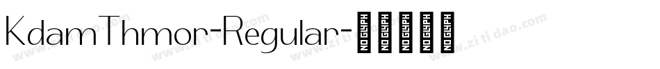 KdamThmor-Regular字体转换