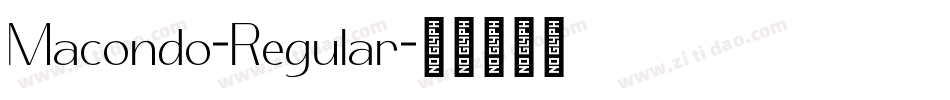 Macondo-Regular字体转换