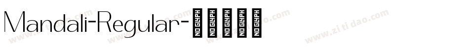 Mandali-Regular字体转换